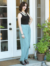 Load image into Gallery viewer, Tienda Ho Dusty Sage Green Cotton Rayon Moroccan Harem Pants