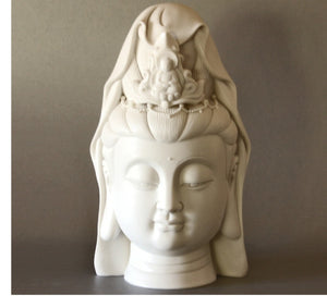 Quan Yin Bust White Porcelain Kwan Yin Statue