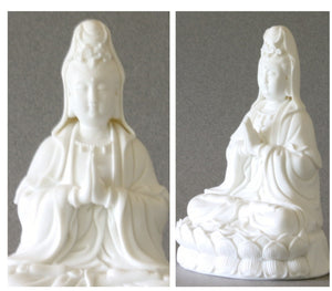 Kwan Yin Porcelain Figurine Quan Yin in Prayer