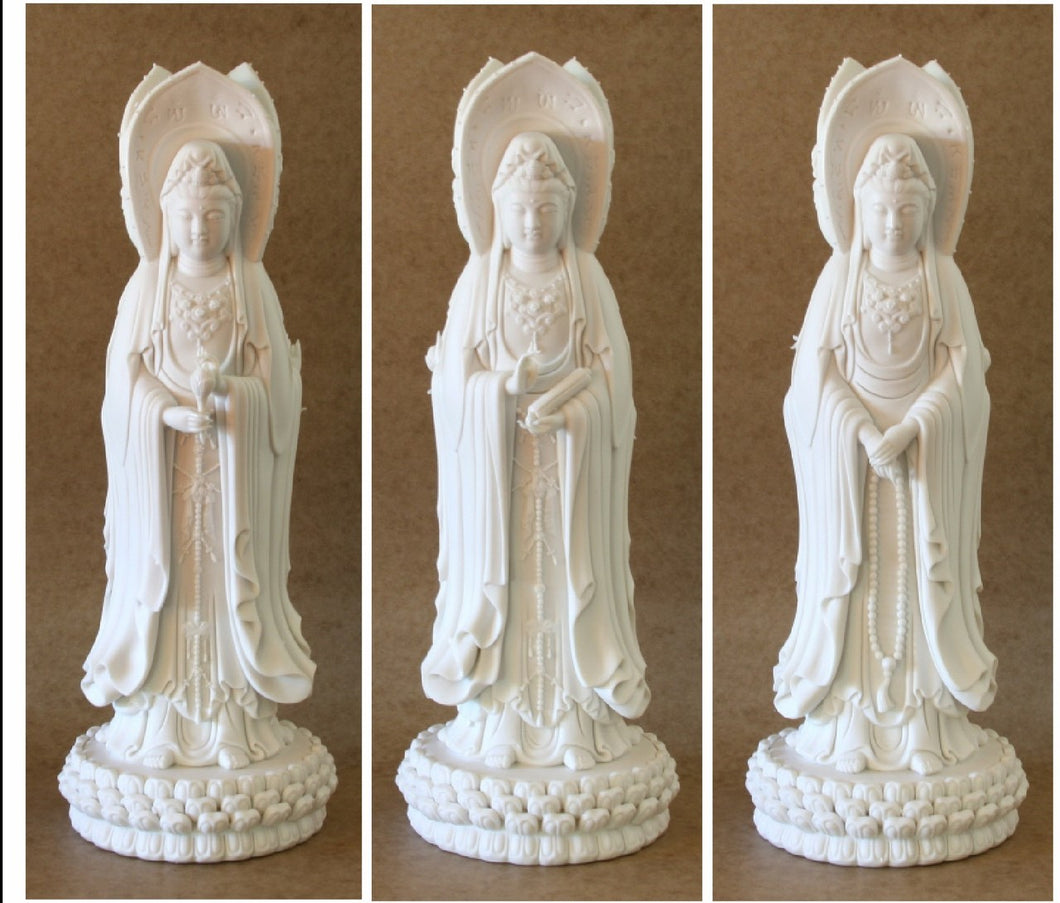 Three Kwan Yin Bodies Blanc de Chine Figure