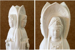Three Kwan Yin Bodies Blanc de Chine Figure