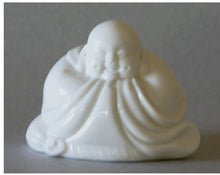 Load image into Gallery viewer, Laughing Buddha Figurine with Dimples Blanc de Chine Porcelain