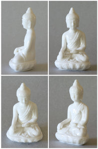 Seated Buddha Blanc de Chine Figurine 3.75 inch high