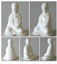 Load image into Gallery viewer, Seated Kwan Yin figurine in Cloak Blanc de Chine