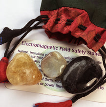 Load image into Gallery viewer, EMF Protection Crystals Bag of Black Tourmaline, Botswana Agate and Citrine