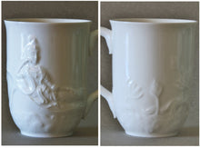 Load image into Gallery viewer, Ceramic Tea Mug with Lid of Quan Yin in a White Glaze