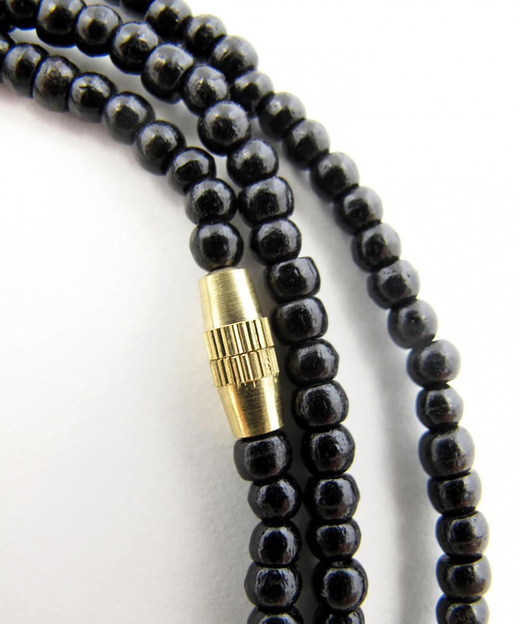 Ebony 3mm Bead Necklace 20 Inch