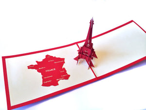 Eiffel Tower Pop Up Card 3-D Laser Cut