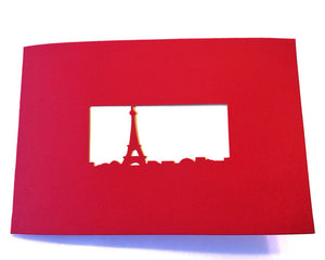 Eiffel Tower Pop Up Card 3-D Laser Cut
