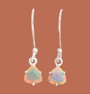 Ethiopian Opal Earrings faceted natural opals