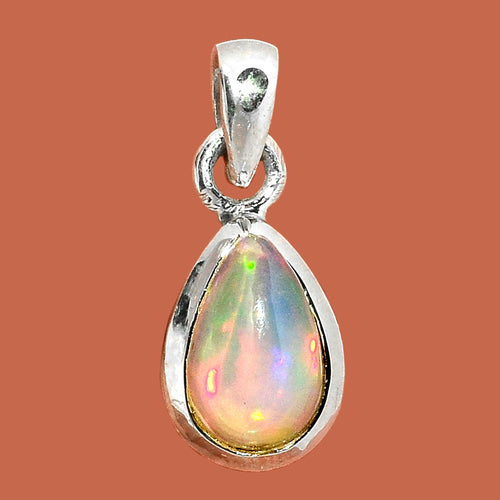 Ethiopian Opal Pendant Pear Shape