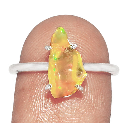 Ethiopian Opal Ring size 7.5 in Free-form Design