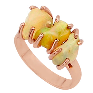 Ethiopian Opal Ring size 7 in 14K Rose Gold