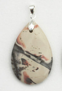 Exotica Porcelain Jasper pendant in teardrop shape - crystal of wisdom
