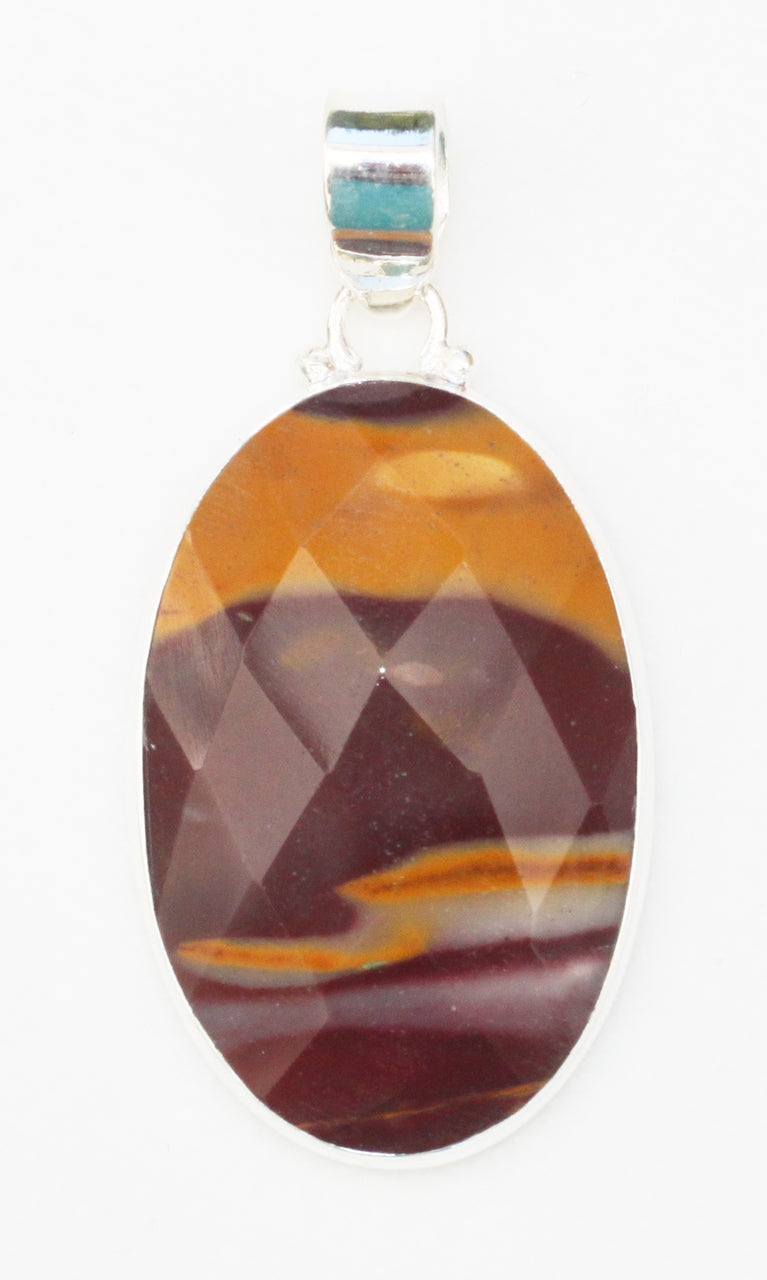 Mookaite Pendant in Sterling Silver oval frame