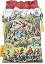 Load image into Gallery viewer, Fairies Tarot Bag made from Vietnamese Vintage Silk