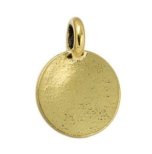 Fat Bird Gold Plated Pewter Charm with Antique Finish