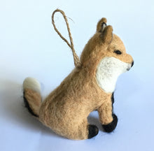 Load image into Gallery viewer, Fox Ornament with Jute String