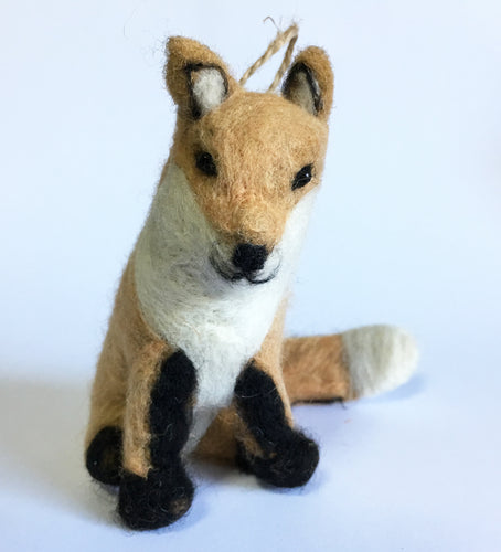 Fox Ornament with Jute String