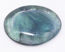 Load image into Gallery viewer, Fluorite Palm Stone does a lot more than strengthen your bones and teeth