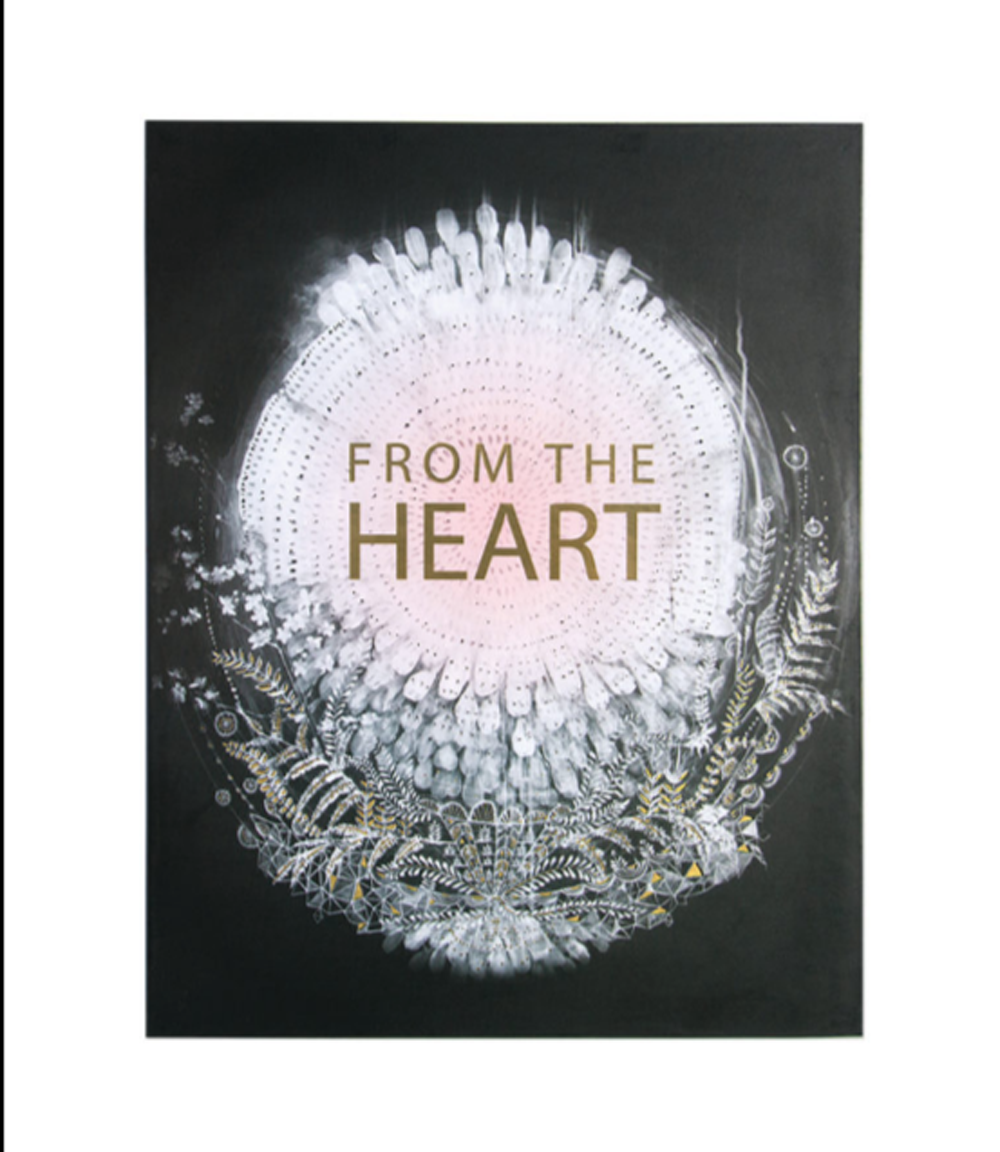 From the Heart Papaya Art Panel Print