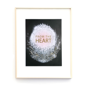 From the Heart Papaya Art Panel Print