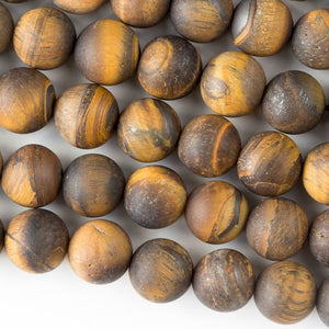Matte Tigers Eye 10mm Stone Beads