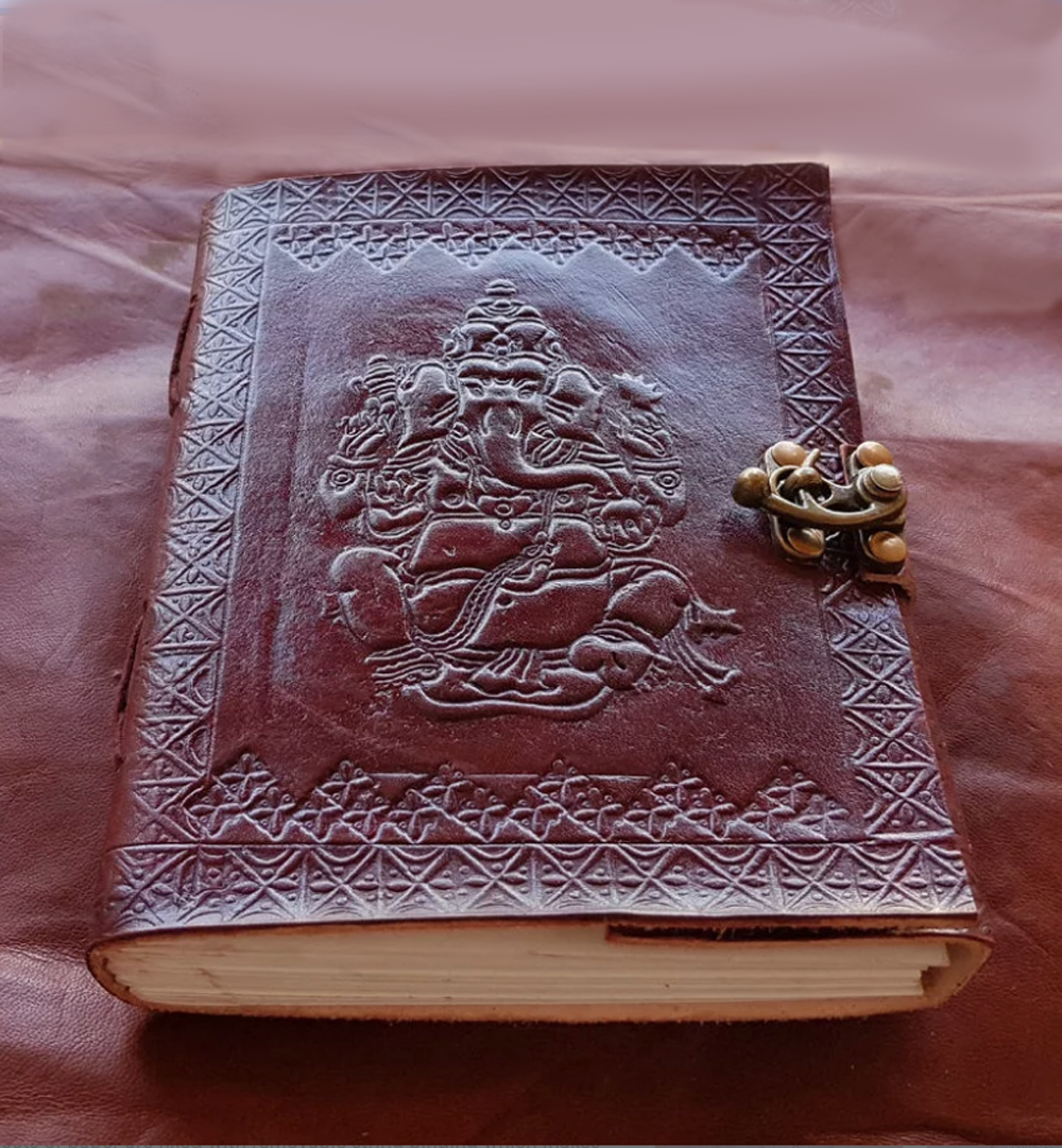 Lord Ganesh Embossed Leather store Journal