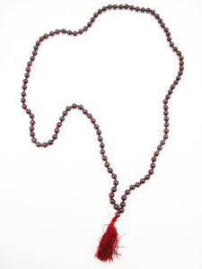 Garnet Knotted 108 Natural Hand Carved 4.5mm Bead Mala