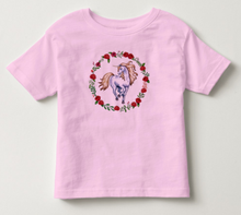 Load image into Gallery viewer, Unicorn Tee Rabbit Skins Pink Cotton Jersey Toddler Tee Size 3