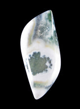 Load image into Gallery viewer, Ocean Jasper White and Gray Wave Cabochon with Heart-Shaped Druzy