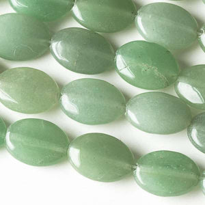 Aventurine Beads Flat 10x14mm Ovals