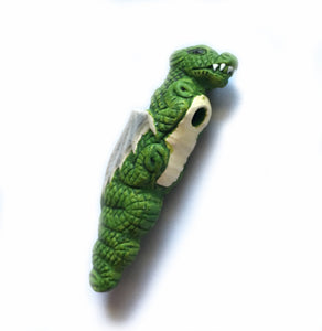 Green Dragon Ceramic Bead