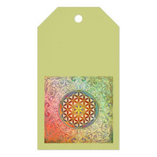 Load image into Gallery viewer, Gift Tag Green Flower of Life Ten-Pack
