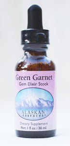 Green Garnet Gem Elixir 1 oz Alaskan Essences