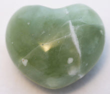 Load image into Gallery viewer, Green Jade Puffy Heart