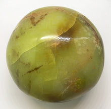 Load image into Gallery viewer, Green Opal Palm Stone 5.6 oz size