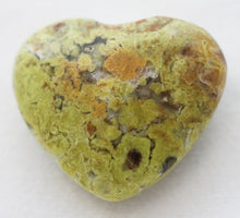 Load image into Gallery viewer, Green Opal Puffy Heart