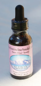 Green Tourmaline Smoky Quartz Gem Elixir 1 oz Alaskan Essences