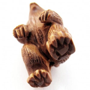 Bear bead Boxwood Ojime bead