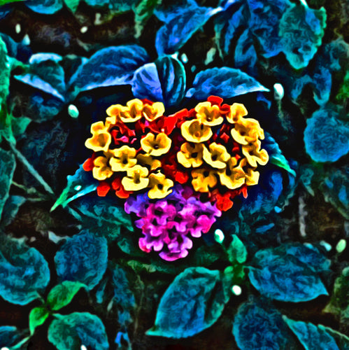 Flowery Heart Square-Shaped Blank Card that is perfect for your Valentine