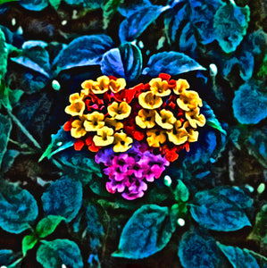 Flowery Heart Square-Shaped Blank Card that is perfect for your Valentine