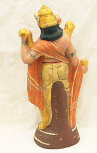 Hindu Temple Musician - Hand-Painted 18' Plaster Statue