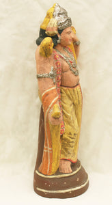 Hindu Temple Musician - Hand-Painted 18' Plaster Statue