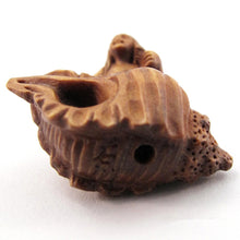 Load image into Gallery viewer, Shell and Mermaid Bead Boxwood Ojime Bead