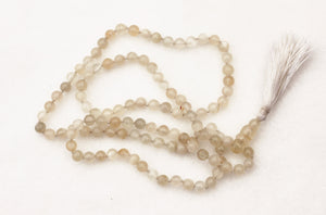 Moonstone Mala hand-knotted 5.5mm Prayer Beads
