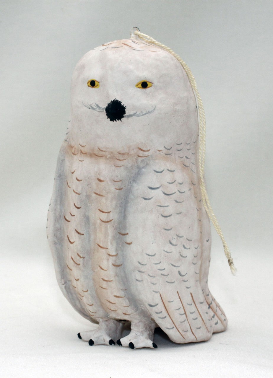 Snowy Owl Papier Mache Ornament from Cody Foster & Co