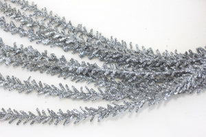 Flocked Fern Branch Decor - great for contemporary holiday setting