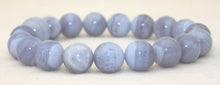 Load image into Gallery viewer, Blue Lace Agate Bracelet 12mm Bead Stretch Bracelet