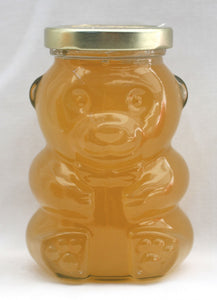 Raw, Unfiltered, Astragalus Honey from Oregon in Darling Glass Bear Jar